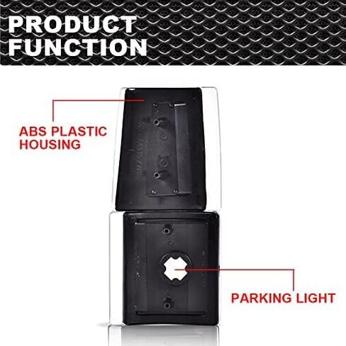 Corner Signal Lights Side Marker Lamps Compatible with GMC 1994-1999 C1500 K1500 Yukon C2500 K2500 Suburban/Fit 1994-2000 C2500 C3500 K2500 K3500 4Pcs, Clear lens Black Housing Clear Reflector in Saudi Arabia
