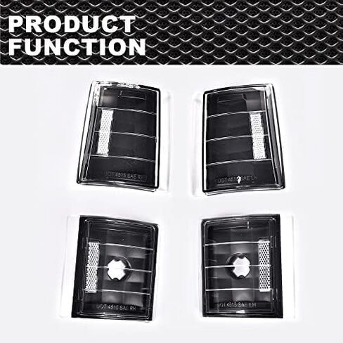 Corner Signal Lights Side Marker Lamps Compatible with GMC 1994-1999 C1500 K1500 Yukon C2500 K2500 Suburban/Fit 1994-2000 C2500 C3500 K2500 K3500 4Pcs, Clear lens Black Housing Clear Reflector in Saudi Arabia