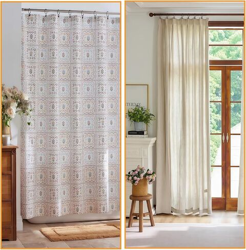 20 Pack Curtain Rings with Clips, Black Curtain Clip Rings Hooks Hangers for Hanging Drapery Drapes Bows, 1.5 Inch Interior Diameter Curtain Rod Rings in Kuwait