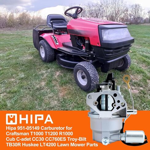 Hipa 951-05149 Carburetor for Craftsman T1200 R1000 T1000 Cub C-adet CC760ES CC30 Troy-Bilt TB30R TB30 TB42 Huskee LT4200 Lawn Mower Parts in Saudi Arabia