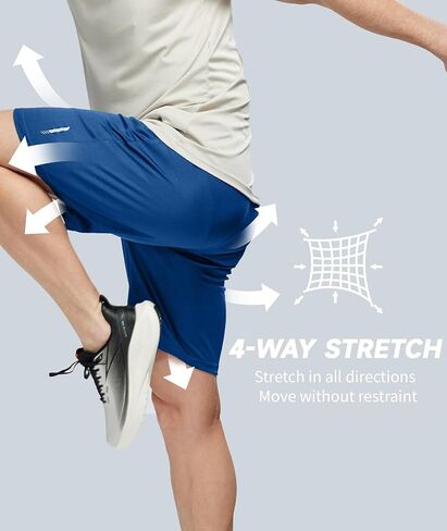 Little Beauty 5 Pack Mens Shorts with Pockets Fast Dry Basketball Athletic Shorts for Men Running Gym Casual Activewear in Saudi Arabia
