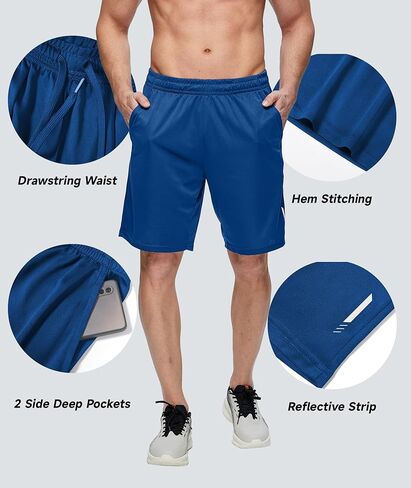 Little Beauty 5 Pack Mens Shorts with Pockets Fast Dry Basketball Athletic Shorts for Men Running Gym Casual Activewear in Saudi Arabia