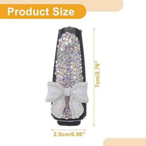 Car Sunglasses Clip Universal Sun Visor Eyeglasses Holder Clip ABS,Diamond 6.5x3cm 1 Pc in Saudi Arabia