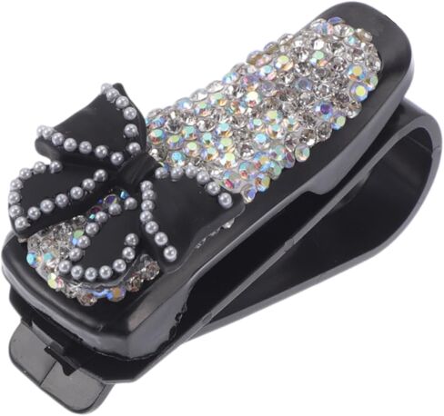 Car Sunglasses Clip Universal Sun Visor Eyeglasses Holder Clip ABS,Diamond 6.5x3cm 1 Pc in Saudi Arabia