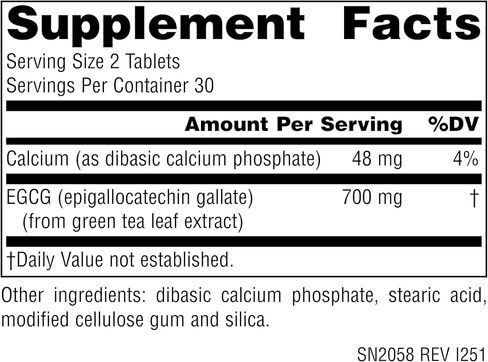 Source Naturals EGCG, Antioxidant and Thermogenic Activator from Green Tea, 350mg - 60 Tablets in Kuwait