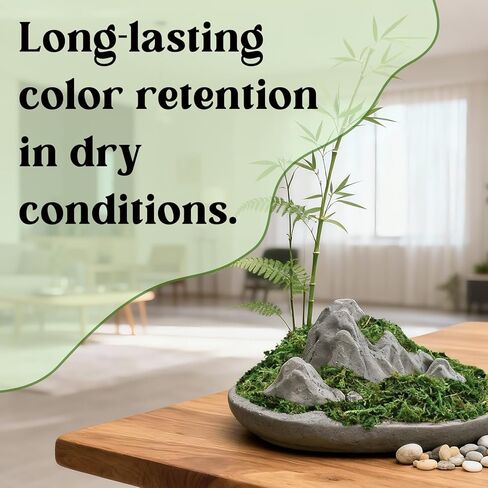 Halatool Fake Green Moss for Plants Indoor Pot Filler, 10OZ Dried Artificial Faux Moss for Crafts, Fairy Garden Terrarium Arts Micro-Landscape DIY Project Table Centerpieces Wedding Christmas Decor in Kuwait