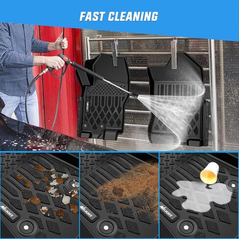 Nilight TPE Floor Mats for Nissan Frontier King Cab 2009 2010 2011 2012 2013 2014 2015 2016 2017 2018 2019 2020 2021 All Weather Custom Fit Heavy Duty Floor Liners in Saudi Arabia