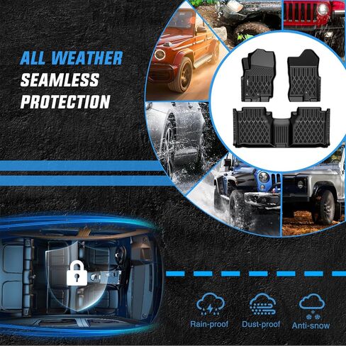 Nilight TPE Floor Mats for Nissan Frontier King Cab 2009 2010 2011 2012 2013 2014 2015 2016 2017 2018 2019 2020 2021 All Weather Custom Fit Heavy Duty Floor Liners in Saudi Arabia