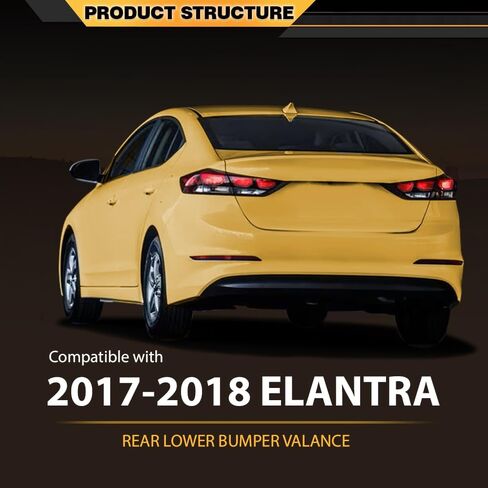 Rear Lower Bumper Valance Compatible with Hyundai Elantra 2017-2018 86612F2000 HY1195118 in Saudi Arabia