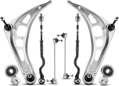 8Pcs Front Suspension Kit, Lower Control Arm & Bushing, Sway Bar Link, Inner Outer Tie Rod End auto parts in Kuwait