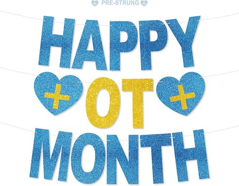 لافتة شهر OT السعيدة - لا توجد ديكورات لشهر العلاج المهني بنفسك، لوازم حفلات تقدير OT لهدايا شهر OT in Kuwait