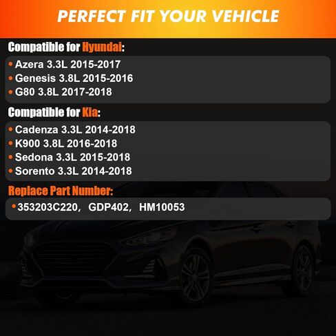 2014-2019 High Pressure Fuel Pump Compatible for Hyundai Azera Genesis G80 2015-2018, for Kia Cadenza K900 Sedona Sorento 2014-2018 3.3L 3.8L, Replace 35320-3C220 353203C220 in Saudi Arabia