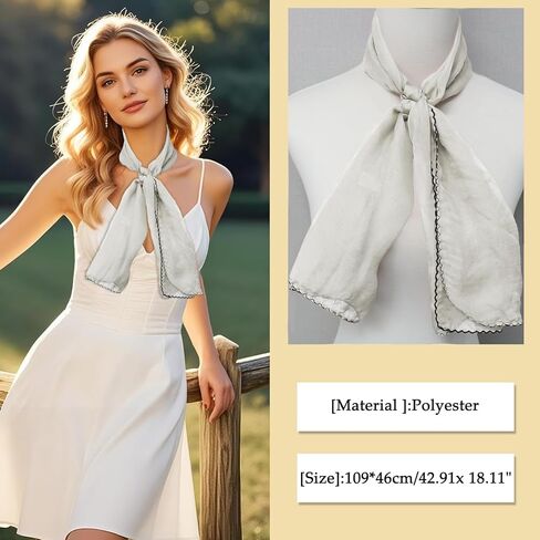 Scarf for Women Girls, Soft Neck Scarf Chiffon Womens Scarves Solid Color Neckerchiefs for Travel Daily Party Work in Saudi Arabia