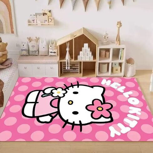أنيمي Kawaii كيتي البساط أنيمي السجاد لطيف السجاد لغرفة النوم الجمالية لينة السجاد الزخرفية البساط للداخلية في الهواء الطلق 62 * 39in in Saudi Arabia