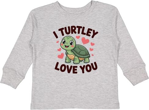 تي شيرت Inktastic I Turtley Love You لطيف على شكل سلحفاة للأطفال الصغار بأكمام طويلة in Saudi Arabia