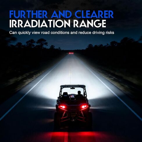 لمبة إضاءة لـ Flosser P15s-25-1 1151 Scooter ATV UTV Polaris P15s 0453570 المصابيح الأمامية عالية منخفضة الشعاع 12V 35W، مصابيح Powersports للطرق الوعرة، قطعتان in Kuwait