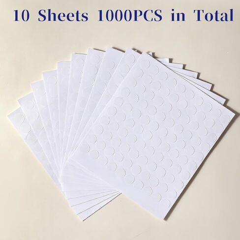 1000 قطعة من النقاط اللاصقة مزدوجة الجوانب، 10 مم/0.4 بوصة، معجون لاصق شفاف مقطوع مسبقًا وقابل للإزالة، ملصقات ملصقات مقاومة للماء ولا تترك أثرًا لتزيين المهرجانات، فن تزيين الأظافر بنقاط لاصقة in Kuwait