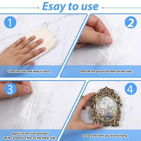 120 Pcs Double Sided Tape Squares, Clear Double Sided Adhesive Pads 1.8" Heavy Duty Mounting Tapes for Metals Papers Door Glass Wood Wall Hanging Carpet Fixing in Saudi Arabia