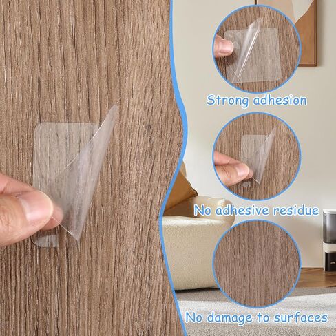120 Pcs Double Sided Tape Squares, Clear Double Sided Adhesive Pads 1.8" Heavy Duty Mounting Tapes for Metals Papers Door Glass Wood Wall Hanging Carpet Fixing in Saudi Arabia