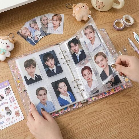 Coloch 2 Pack Kpop A5 Photocard Binder مع 400 جيب، ألبوم حامل بطاقات الصور الشفاف ذو 6 حلقات مع 50 حافظة بطاقات مزدوجة الجوانب من PVC لبطاقات الصور الفوتوغرافية، هدية in Saudi Arabia