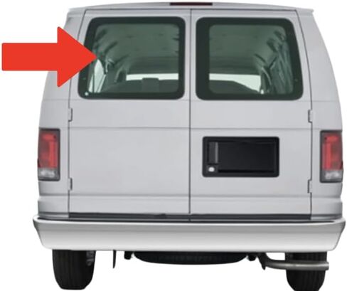 سائق زجاج خلفي ثابت للنافذة الخلفية على الجانب الأيسر متوافق مع موديلات Ford Econoline E-150 E-250 E-350 E-450 1992-2016 in Saudi Arabia