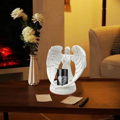 Small Urns for Human Ashes Guardian Angel Wings Heart Mini Cremation Urn for Ashes Adult Memorial Ashes Keepsake Urn for Female Male,Wings in Saudi Arabia