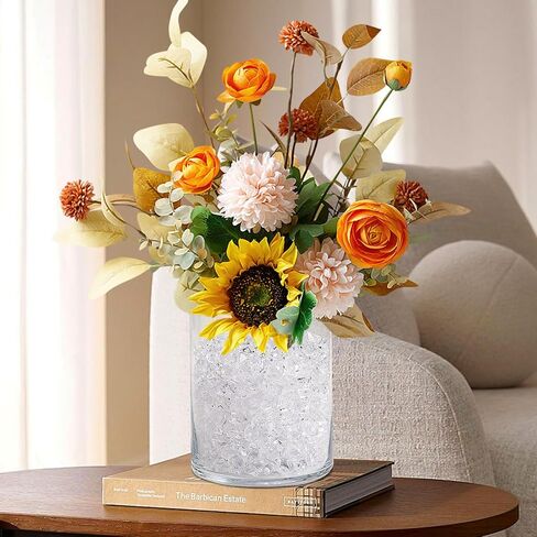 مكعبات ثلج وهمية، 700 قطعة من الصخور الشفافة للمزهريات، ألماسات بلاستيكية مقاس 11 * 14 مم، حشوات مزهرية مكعبات ثلج بلاستيكية للقطع المركزية in Kuwait