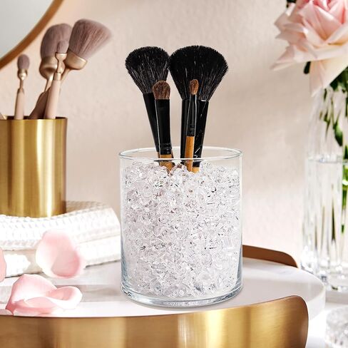 مكعبات ثلج وهمية، 700 قطعة من الصخور الشفافة للمزهريات، ألماسات بلاستيكية مقاس 11 * 14 مم، حشوات مزهرية مكعبات ثلج بلاستيكية للقطع المركزية in Kuwait