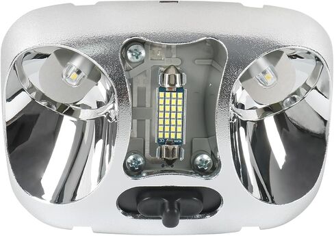 F37Z-13776-B LED Map Lamp Assembly with cover Compatible with 1993-2004 Ford Ranger, Cab Interior Overhead Roof Ceiling Headliner Dome Reading Light Replaces F67Z-13783-AA F67Z13783AA in Kuwait