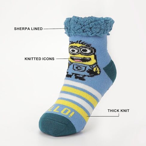 Bioworld Minions Waving Minion With Bello Women's Cozy Socks in Saudi Arabia