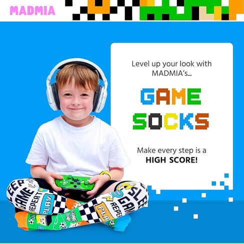 جوارب MADMIA Game بطول الركبة - جوارب ملونة للأطفال والكبار in Kuwait