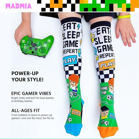 جوارب MADMIA Game بطول الركبة - جوارب ملونة للأطفال والكبار in Kuwait