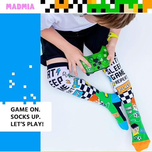 جوارب MADMIA Game بطول الركبة - جوارب ملونة للأطفال والكبار in Kuwait