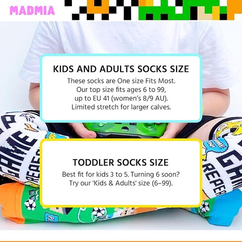 جوارب MADMIA Game بطول الركبة - جوارب ملونة للأطفال والكبار in Kuwait