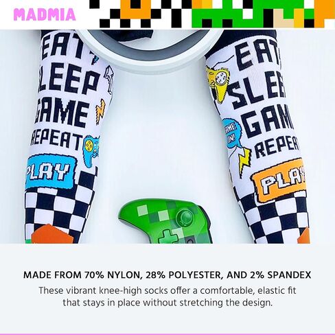 جوارب MADMIA Game بطول الركبة - جوارب ملونة للأطفال والكبار in Kuwait