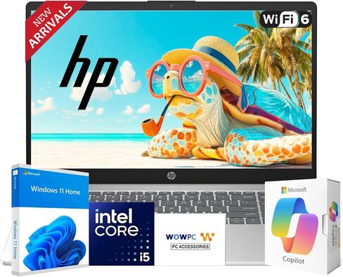 كمبيوتر محمول للأعمال HP New Generation مقاس 15.6 بوصة، Intel Core i5-1335U (يتفوق على i7-1255U)، ذاكرة الوصول العشوائي 16 جيجابايت، 512 جيجابايت PCIE، تصميم فائق الهدوء، عمر بطارية 14.5 ساعة، Wi-Fi 6، بلوتوث 5.3، إيثرنت، Windows 11 Pro in Kuwait