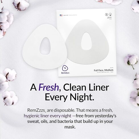 RemZzzs Full Face Cpap Mask Liners (K2-FM) - Reduce Noisy Air Leaks and Painful Blisters - Cpap Supplies and Accessories - Compatible with Resmed Respironics DeVilbiss in Kuwait