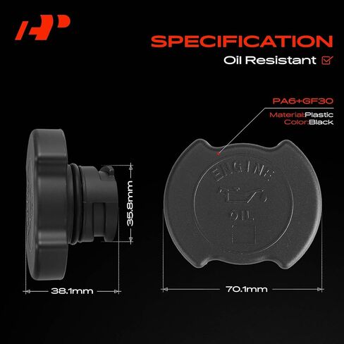 A-Premium Engine Oil Filler Cap Oil Cap Compatible with Ford Explorer, Fusion, Mustang, Taurus, Expedition, Crown Victoria & Land Rover Range Rover & Mazda 6, CX-9 & Lincoln MKZ, MKX, MKS, Navigator in Saudi Arabia