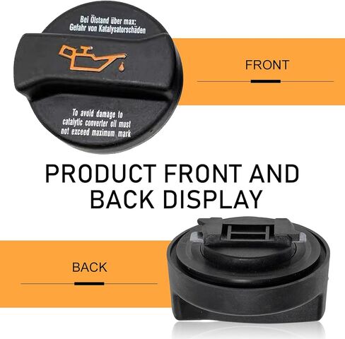 Engine Oil Fill Cap, Isolates Impurities Seal Oil Cap Cover with Easy-grip Raised Handle, Replacement OEM# 078103485N B5 C5 80989, Compatible with Select Audi Volkswagen Models (Black) in Saudi Arabia