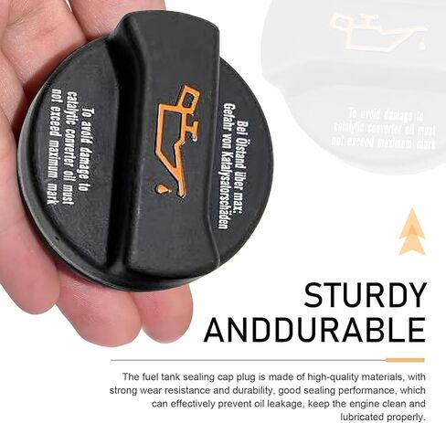 Engine Oil Fill Cap, Isolates Impurities Seal Oil Cap Cover with Easy-grip Raised Handle, Replacement OEM# 078103485N B5 C5 80989, Compatible with Select Audi Volkswagen Models (Black) in Saudi Arabia