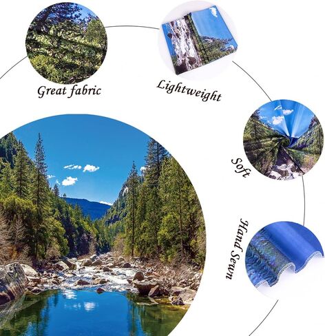 avinyl الطبيعة الغابات نسيج الجدار لغرفة النوم، ذات المناظر الطبيعية الخلابة شجرة الصنوبر الخضراء جبل جدار جدارية المفروشات للرجال، السماء المناظر الطبيعية نسيج خلفية لغرفة المعيشة النوم مكتب ديكور المنزل 51in × 60in in Kuwait