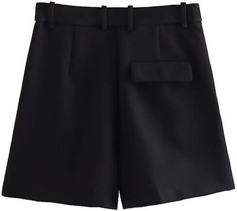 Womens Shorts Dressy High Waisted Wide Leg Tailored Shorts Pleated Business Casual Work Trouser Shorts Without Belts in Saudi Arabia