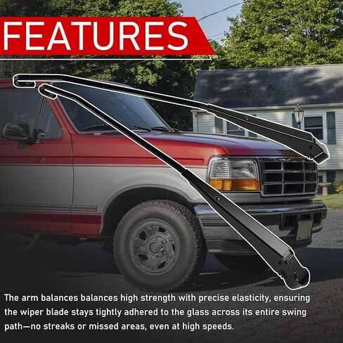 ذراع ممسحة الزجاج الأمامي متوافق مع 1991-1996 فورد برونكو F-150 F-250 1991-1997 F-350 F-Super Duty يستبدل 42631 F1TZ-17526-AA F1TZ17526AA F4TZ-17526-A F4TZ17526A in Kuwait