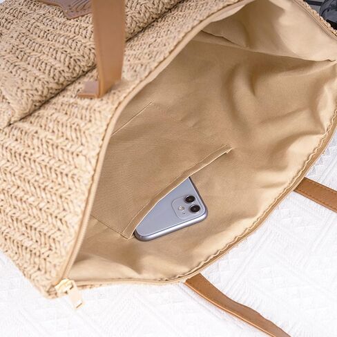 Straw Beach Bag for Women, Large Capacity Tote Bag, Handbag for Vacation, Travel, Daily(Styles 325 in Saudi Arabia