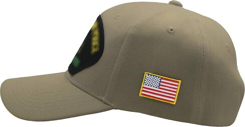 US Air Force Veteran (New Logo) Hat/Ballcap Adjustable One Size Fits Most (Multiple Colors & Styles) (Tan/Khaki, Add American Flag) in Saudi Arabia