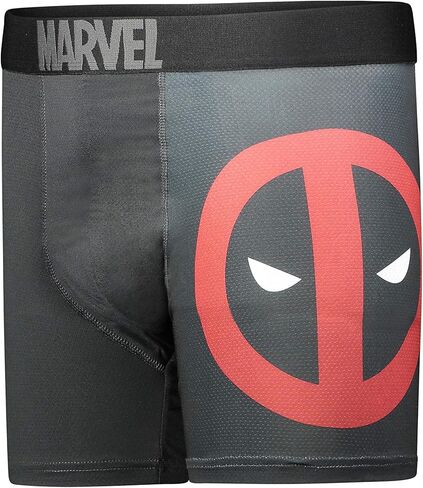 One Step Up Deadpool Performance Mesh Underwear Boxer Briefs 3-Pair Pack (Medium) Black in Saudi Arabia