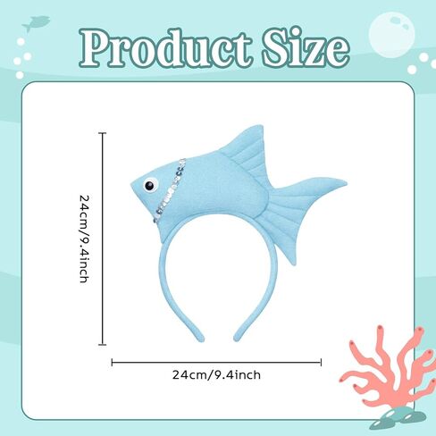 Goldfish Cosplay Costume Accessories – Including Fish Headband with Bow Tie for World Book Day Birthday Party Dress Up in Saudi Arabia
