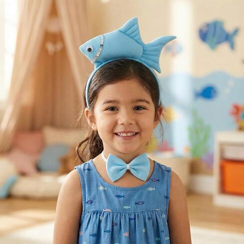Goldfish Cosplay Costume Accessories – Including Fish Headband with Bow Tie for World Book Day Birthday Party Dress Up in Saudi Arabia