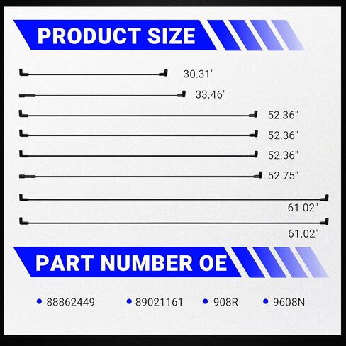9608N Engine Spark Plug Wire Set for Chevy Olds Blazer Suburban K5 C10 Replace# 9608N 88862449 (Set of 8) in Saudi Arabia