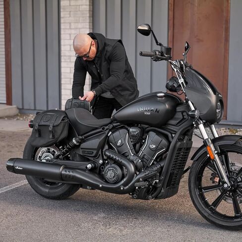 Indian Motorcycle Left-Hand Bobber Saddlebag, for Specific Models, Black Polyester, Mounting Hardware and Reflector - Part 2890283-VBA in Saudi Arabia